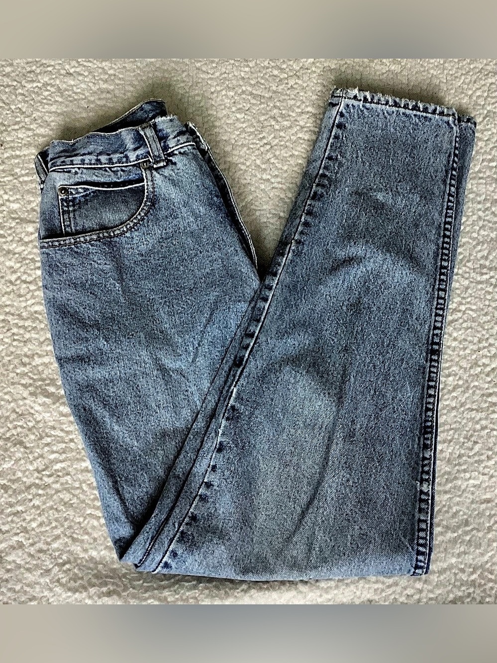 Lawman Acid Wash High Rise Jeans Vintage Western Cowgirl 90s Denim size 7 junior